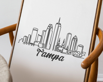 Tampa Minimalism Line Drawing Product Image 3