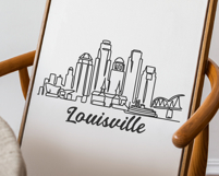 Louisville Minimalism Line Drawing Product Image 3