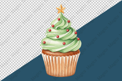 Christmas Tree Cup Cake Clipart Product Image 3