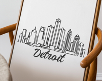 Detroit Minimalism Line Drawing Product Image 3