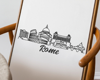 Rome Minimalism Line Drawing Product Image 3