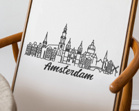 Amsterdam Minimalism Line Drawing Product Image 3