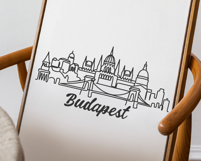 Budapest Minimalism Line Drawing Product Image 3