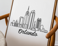 Orlando Minimalism Line Drawing Product Image 3