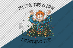 Christmas Anxiety I&#039;m Fine Light Png Product Image 4