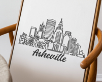 Asheville Minimalism Line Drawing Product Image 3
