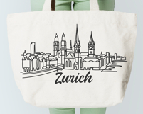Zurich Minimalism Line Drawing Product Image 4