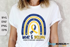 Blue And Yellow Down Syndrome Awareness, Down Syndrome Svg Product Image 1