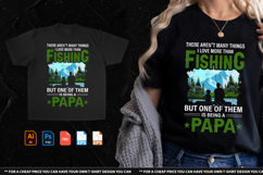 Fishing Papa Dad Tshirt Design Product Image 1