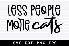 Less people more cats SVG Product Image 1