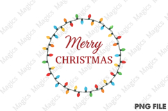 Merry Christmas Light Sublimation Product Image 1