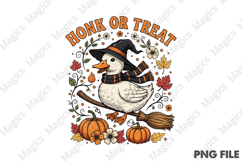 Honk or Treat Halloween Cute Goose PNG Product Image 2