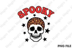 Spooky Skull Cherry Bow Halloween PNG Product Image 1