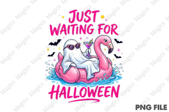 Just Waiting for Halloween Ghost PNG Product Image 1
