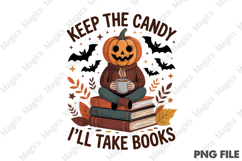 Halloween Pumpkin Face Ghost Book Lover Product Image 2