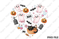 Halloween Pink Heart Sublimation Png Product Image 1