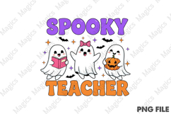 Teacher Halloween PNG, Preppy Halloween Product Image 1