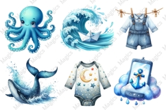 Watercolor Nursery Decor | Ocean Nursery Product Image 1