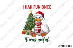 Funny Christmas Goose PNG, Santa Product Image 1