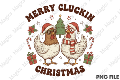 Merry Cluckin&#039; Christmas Chicken PNG Product Image 1
