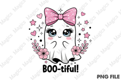 Cute Ghost PNG, Halloween Boo-Tiful PNG Product Image 1