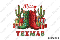 Merry Texmas Christmas Png Sublimation Product Image 1