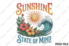 Summer Buho Flowers Sunshine Sublimation Product Image 1