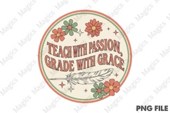 Teach with Passion, Grade with Grace Png, Product Image 1
