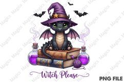 Witch Please Pink Bat Halloween Png Product Image 2