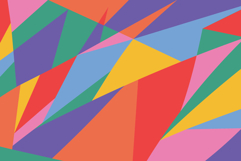 Colorful Geometric Background |Triangle Mosaic Pattern Product Image 1