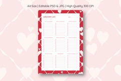 Heart Grocery List Template | Grocery List | Planner Product Image 1