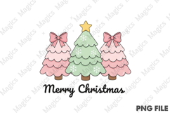 Coquette Merry Christmas Tree Png, Xmas Product Image 1