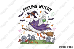 Halloween Goose Feeling Witchy PNG Product Image 1