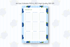 Blackberry Grocery List Template | Grocery List | Planner Product Image 1