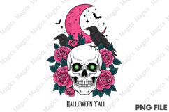 Halloween Pink Raven Sublimation Png Product Image 2