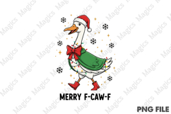 Funny F-Caw-F Christmas PNG Product Image 1