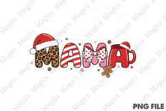 Pink Christmas Mama Png, Merry Mama Png Product Image 1