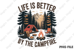 Life is Better by the Campfire Png, Product Image 1