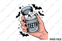 Teeth Candy PNG,Pink Halloween PNG Product Image 2