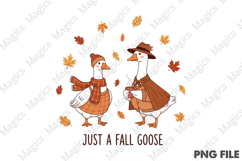 Fall Goose PNG, Funny Cozy Goose, Cute Product Image 1