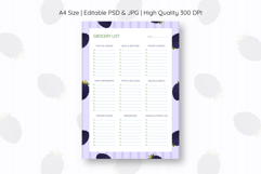 Blackberry Grocery List Template | Grocery List | Planner Product Image 1