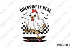 Halloween Ghost Chicken Creepin It Real Product Image 1
