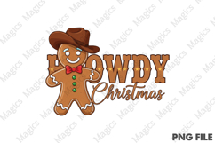Howdy Christmas Gingerbread Man PNG Product Image 1