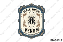Vintage Halloween Potion Label PNG Product Image 1