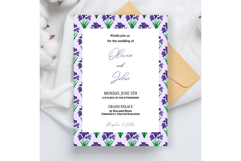Iris Flower Wedding Invitation | Wedding Invitation Product Image 1