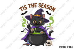 Tis the Season Png,Cute Black Cat Png Product Image 2