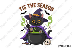 Tis the Season Png,Cute Black Cat Png Product Image 2