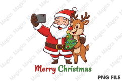 Christmas Santa Reindeer PNG Product Image 1