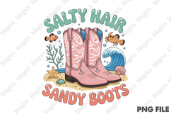 Summer Cowgirl Salty Hair Sandy Boots Product Image 1