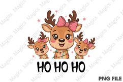 Ho Ho Ho Deer Png, Christmas Deer, Santa Product Image 1
